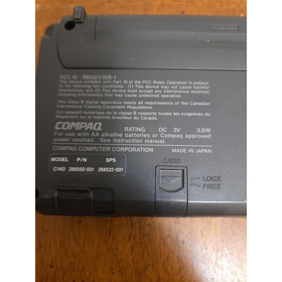 COMPAQ C140 Windows CE 266550-001 Portable Computer PC No Cables Tested - Picture 4 of 5